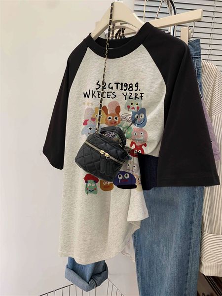 

women's t-shirt short sleeves tshirt designer t shirt lady hoodie letters printed cotton tee anine bing summer fashion women cresw neck, White;black