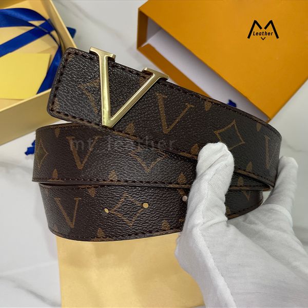 

designer belt classic fashion casual men leather width 3.8cm high-quality men's and women's belts with designer gift box golden si, Black;brown
