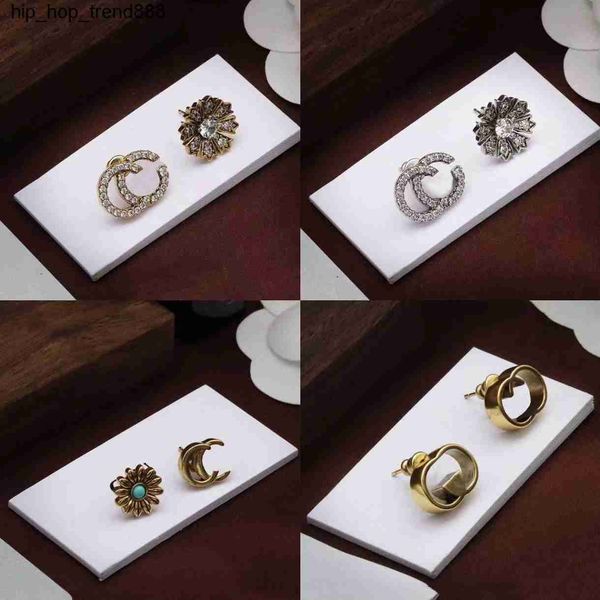 

designer earrings women love 925 silver stud earrings classic rose gold diamond jewelry 12 styles fashion wedding gifts, Golden;silver