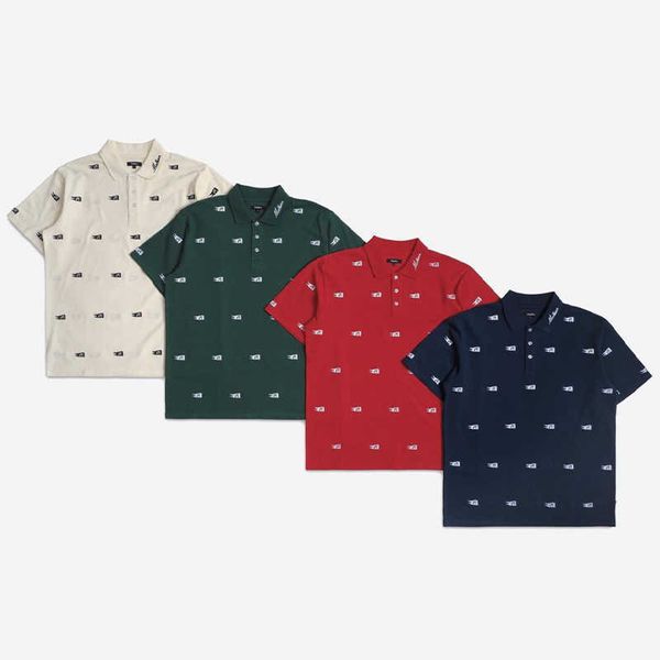 

men's t-shirts version malbon american golf golf sport embroidery casual loose quick drying short sleeved men's t-shirt polo shirt, White;black