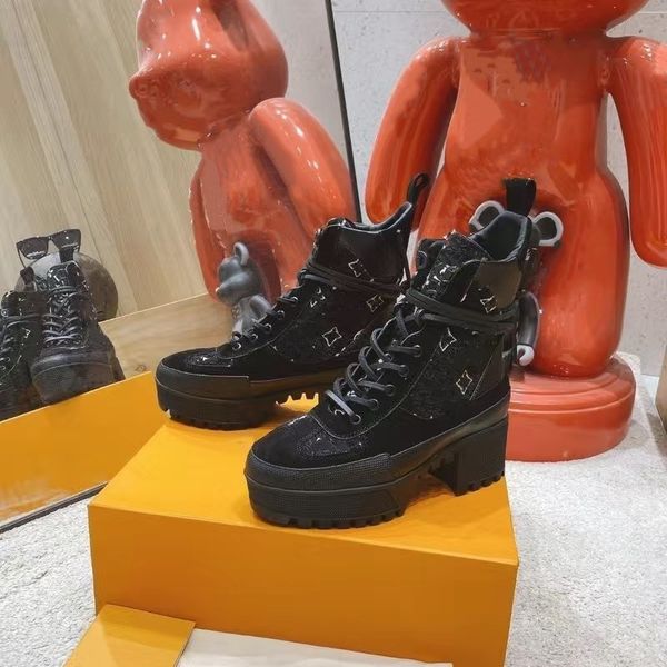 

designer beaubourg ankle boot women classic chelsea boot 4cm leather jacquard textile shoes fashion laureate desert boot 05, Black