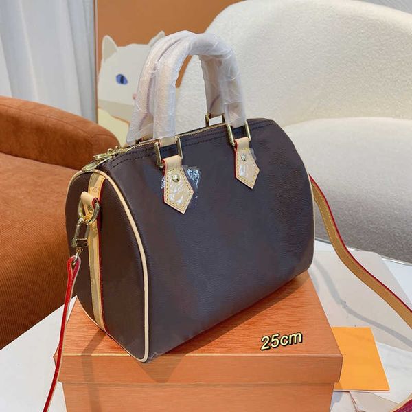 

wholesale inspired women bag real leather speedy hand bags 25cm