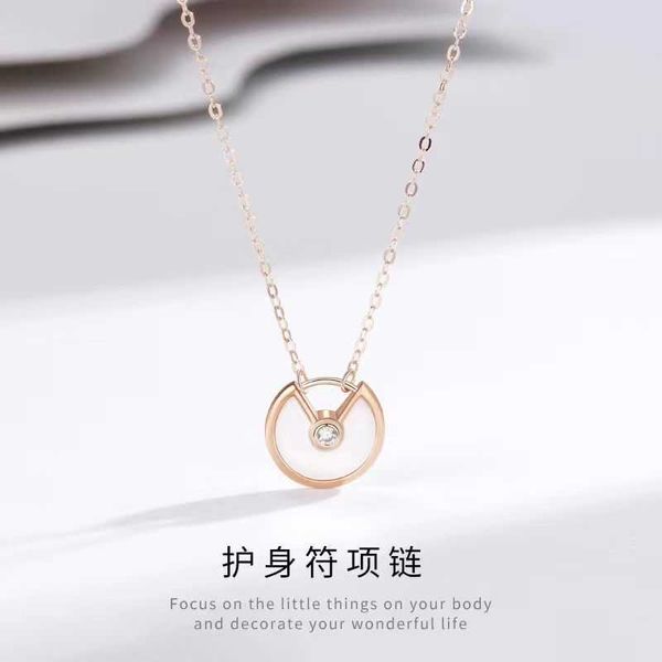 

designer new s925 sterling silver talisman necklace female luxury small group advanced colorless pendant gift fritillaria