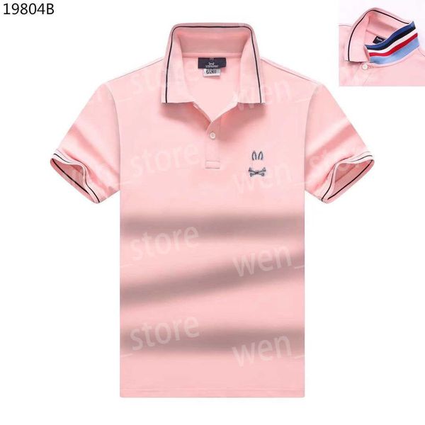 

mens polos combed cotton summer clothing short sleeve business design animal pattern psycho bunny t shirt casual striped designer breathable, White;black