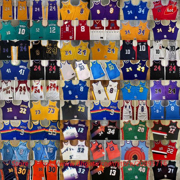 

mitchell and ness west basketball jerseys authentic embroidery los 24angeles 8 blackmamba 10 mike kidd bibby john karl stockton malone steve, Black;red
