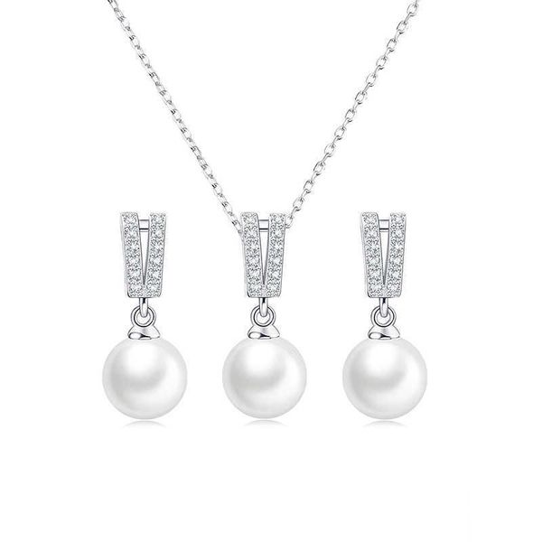 

dropshipping products 2023 moissanite piercing pendant chains sterling silver 925 pearls fine jewelry set earrings necklaces