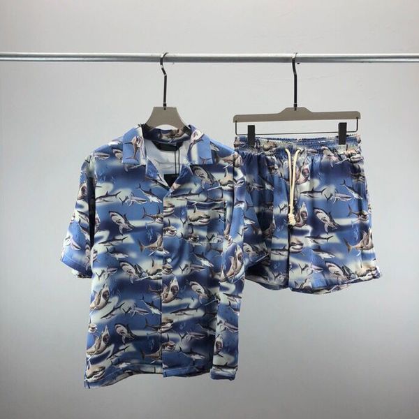 

men's plus tees & polos 2023 summer new fashion crew neck t shirt cotton short sleeve shirt hawaiian beach print shirt shorts sports su, Black;brown