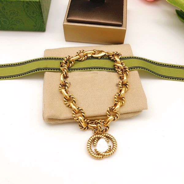 

designer ggity charm bracelets luxury double g brand fashion jewelry women chain bracelet pearl for woman gifts bu11, Black