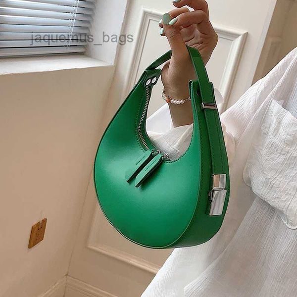 

shoulder bags designer handbags women underarm half moon pure color zipper purses 2023 crossbody handle hobo bag