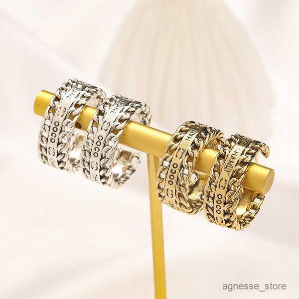 

stud women real gold designer ear stud earrings fashion designers geometry letters earring wedding jewerlry r230619, Golden;silver