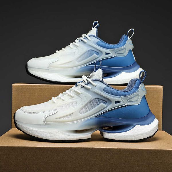 

mens breathable sneakers casual sports shoes gradient color running trainers