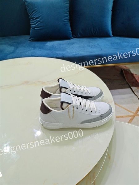 

2023 luxurys designers sneaker casual shoe white black leather womens mens high-quality flat lace up trainers sneakers size 35-46