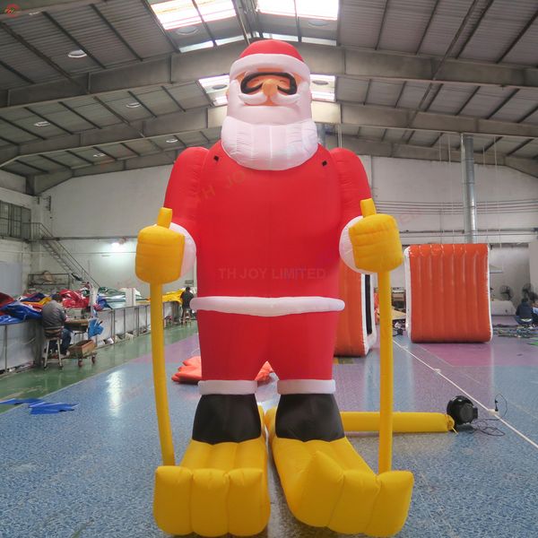 

door ship outdoor activities giant inflatable santa cartoon for christmas promotion