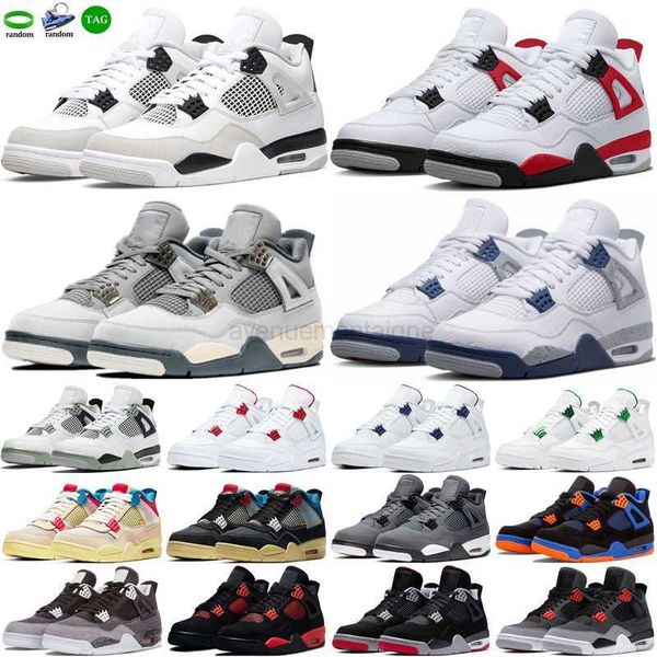

4 4s retro basketball shoes for men women military black cat red thunder sail university blue white oreo 1s dark mocha phantom bred chicago