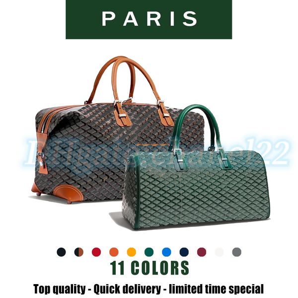 

travel luxury designer duffel bag keepall large capacity luggage women's mens handbag real leather totes shoulder weekeng hob240p