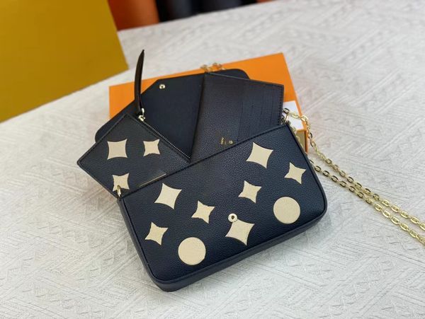 

fashion designers women handbags shoulder bags luxurys lady crossbody classic flowers leather messenger purses chains marelle totes m82047