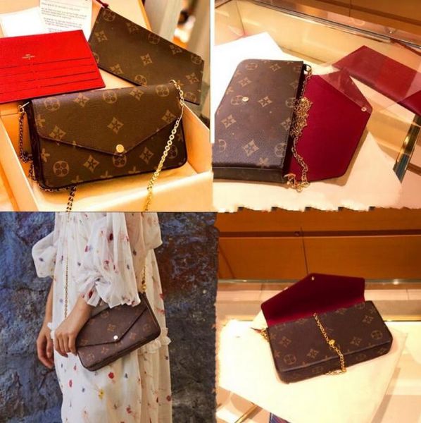 

woman multi pochette three in one wallet mini purses crossbody classics old flower bag embossed handbag shoulder bags designer lady nyloon a
