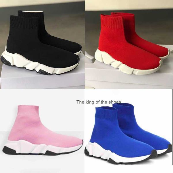 

2023 designer women men sock shoes runner knit sock runner shoes casual platform sneaker stretch black white graffiti dark navy trainers spo