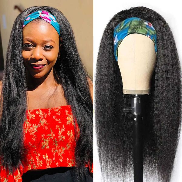 

nxy hair wigs long kinky straight headband 8 30inch yaki synthetic glueless for black women machine made 230619