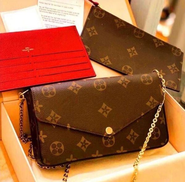 

woman multi pochette three in one wallet mini purses crossbody designer old flower bag clutch handbag shoulder bags designer luxurys adjusta