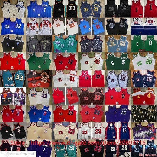 

mitchell and ness authentic stitched east basketball jerseys 2009 all-star allen iverson pippen rose rodman garnett durant wade carter mutom, Black;red