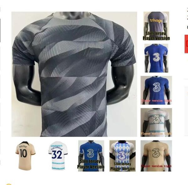 

23 24 pulisic soccer jerseys home away 3rd lukaku cfc giroud abraham cucurella havertz ziyech football shirt kante mount 2023 2024 joao feli, Black;yellow