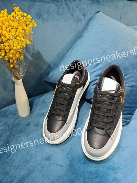 

new luxurys designers sneaker casual shoe white black leather womens mens high-quality flat lace up trainers sneakers size 35-46
