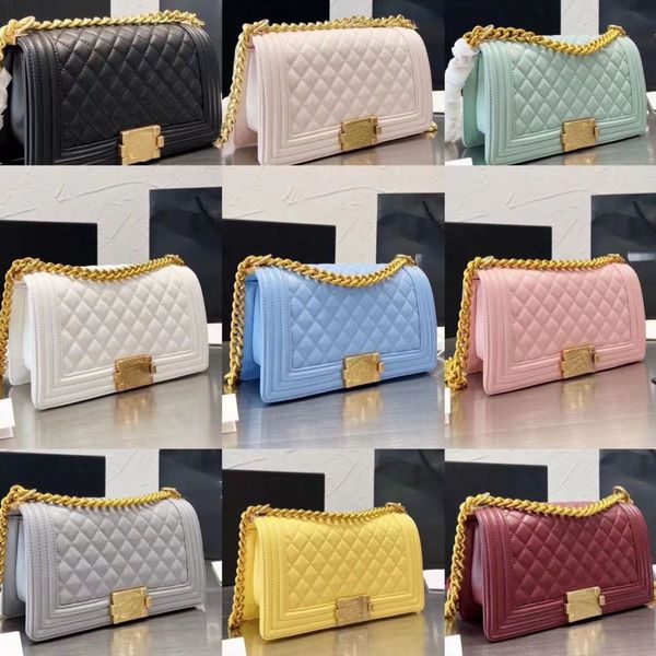 

brand women designer shoulder bags small square bag with metal chain luxurys fashion crossbody genuine leather ch handbags golden ball