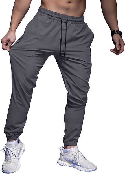 

men's training trousers, long sports trousers, quick-drying jogging bottoms, Black