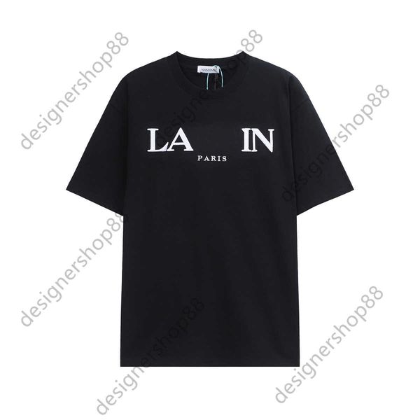 

gellary dapt lavins designer men's t-shirts new short sleeve embroidered letter casual t-shirt round neck for men and women, White;black
