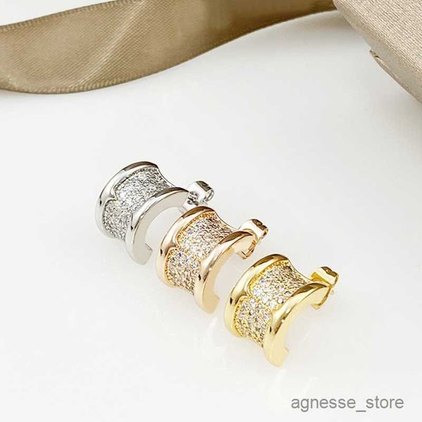 

stud stud earring for woman exquisite simple fashion full diamond lady earrings jewelry gift r230619, Golden;silver