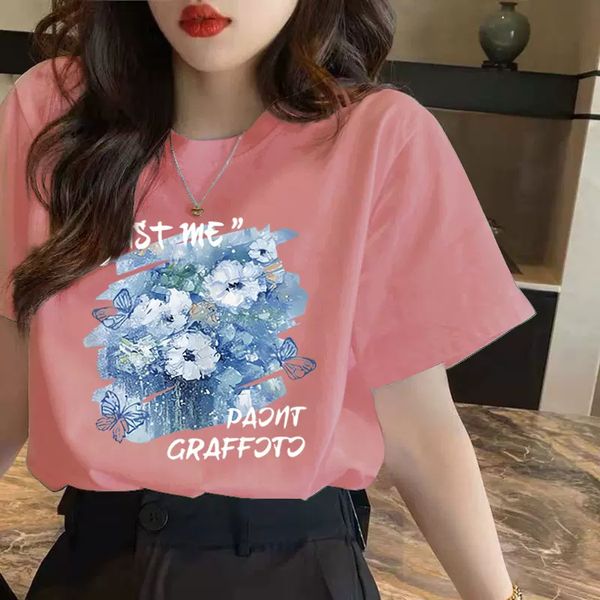

women's t-shirt short sleeves tshirt designer t shirt lady hoodie letters printed cotton tee anine bing summer fashion women cresw neck, White;black