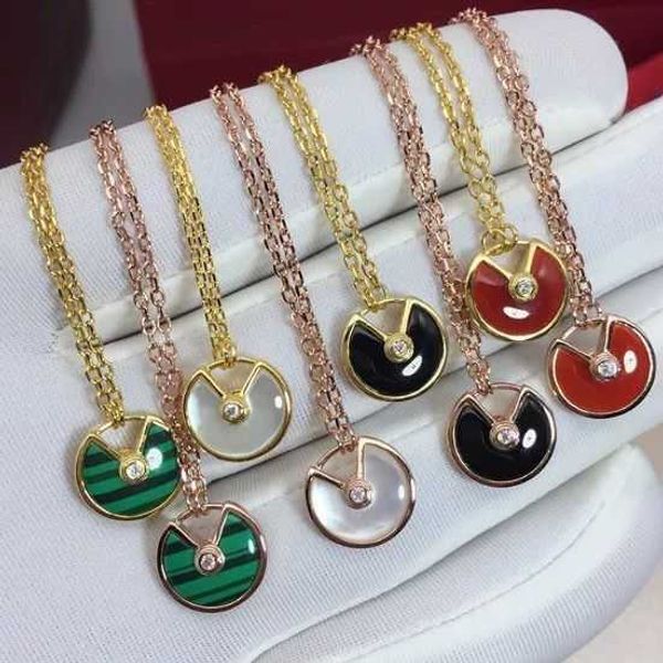 

w0rn high-quality s925 sterling silver temperament female talisman white fritillary pendant necklace rose gold small crowd clavicle chain gi