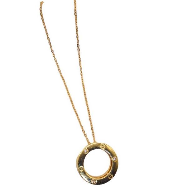 

internet celebrity set studio carti's same big cake necklace with titanium steel and diamonds light luxury elegant simple style collar, Silver