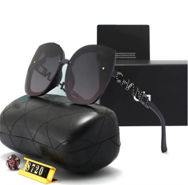 

designer sunglasses luxury sunglasses for women fashion goggle diamond inlaid letter mirror leg beach shading uv protection polarized glasse, White;black