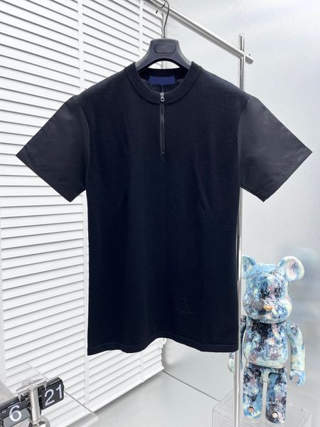 

men's plus tees & polos round neck embroidered and printed polar style summer wear with street pure cotton m set shorts tshirt set mdf, Black;brown