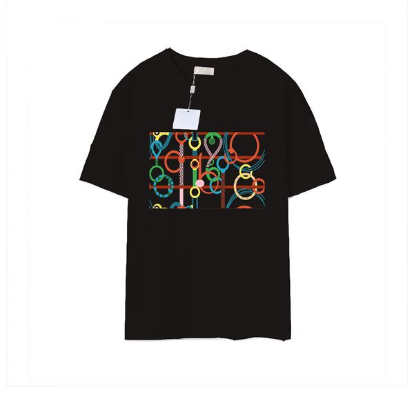 

2023 summer men's and women's fashion and leisure brand temperament joker soft cartoon letter printed t-shirt size xs-4xl#am101, White;black