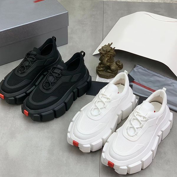 

spring and summer new platform fashion men's black and white two color increase breathable wear-resistant casual sports shoes lovers ca