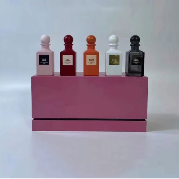 

oud wood fragrance women men 5pcs perfume gift box 12ml set spray long lasting natural smell lost cherry soleil blanc bitter peach rose pric