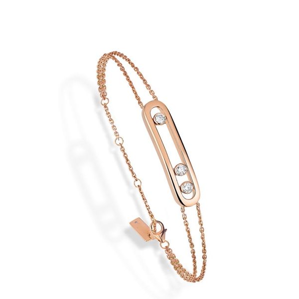 

me ssi ca move classique designer bracelet anklet for woman diamond gold plated 18k 925 silver 5a t0p anniversary gift with box 020, Golden;silver