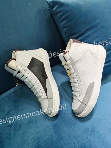 

new designers sneaker casual shoes white black leather women's mens high-quality flat lace up trainers sneakers size 35-46