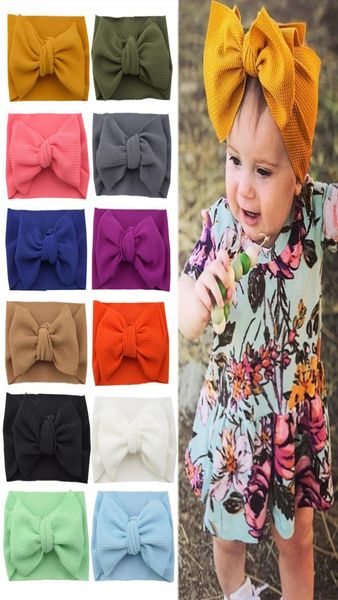 

big bow baby headbands girls hair band adjustable elastic bebe headband infant kids hair accessories newborn po props 30pcslot5489200, Slivery;white