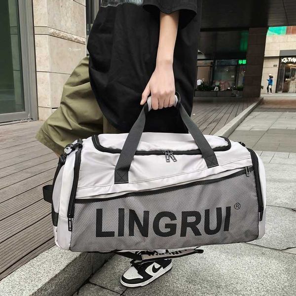 

travel bag for men leisure large capacity backpack dual purpose lightweight crossbody bag business trip luggage bag outdoor fitness bag for