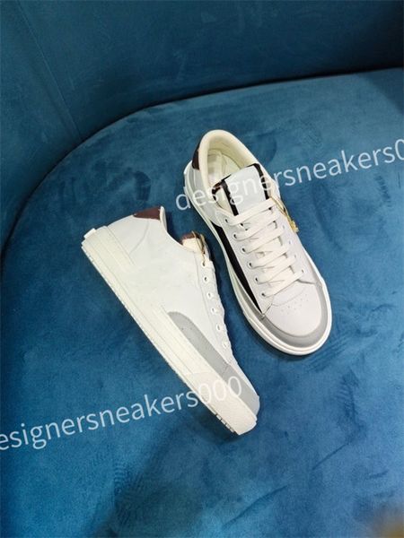 

2023 new luxurys designers sneaker casual shoe white black leather womens mens high-quality flat lace up trainers sneakers size 35-46
