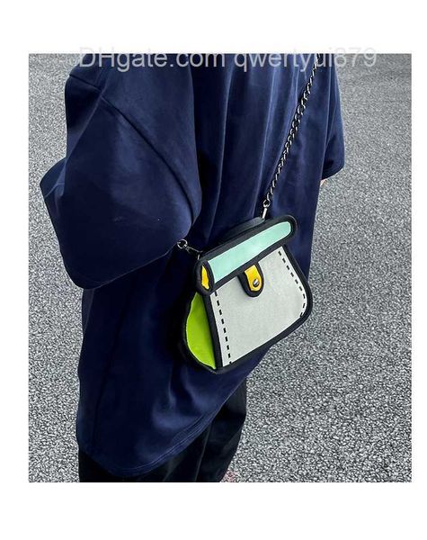 

day packs brand day packs cartoon canvas bag new anime cute graffiti cartoon bag popular design women's chain messenger bag with 1067#