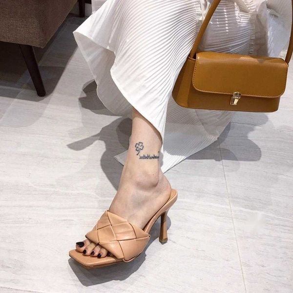 

new sandals slippers 2023 slippers thick heel sandals women's fashion summer high heel outwear slippers 230615, Black
