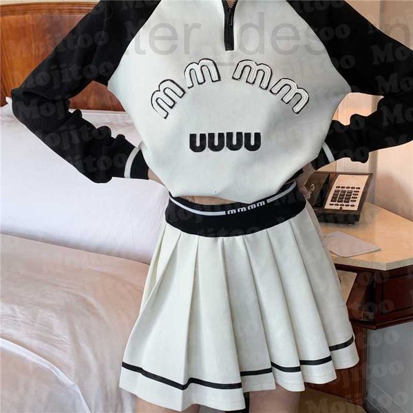 

women's plus size hoodies & sweatshirts designer designer womens pleated skirts embroidery letter short dress sets breathable oiaz, Black
