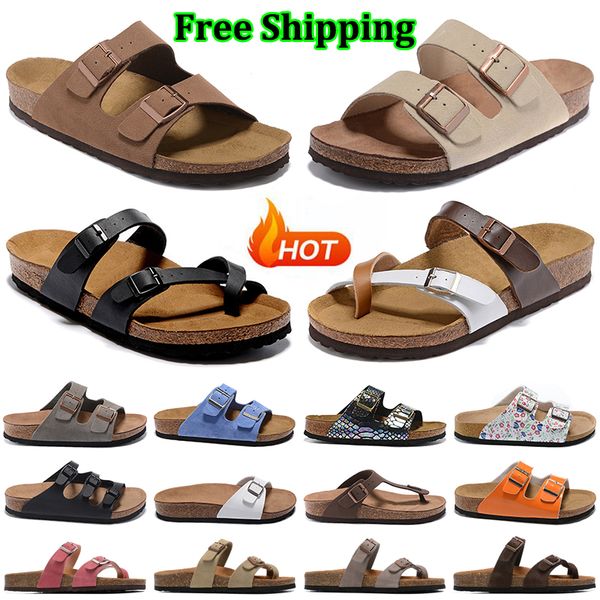 

designer slippers arizona sandal boston clogs slides sliders men womens clog suede snake leather slide buckle strap slipper flip flops shoes, Black