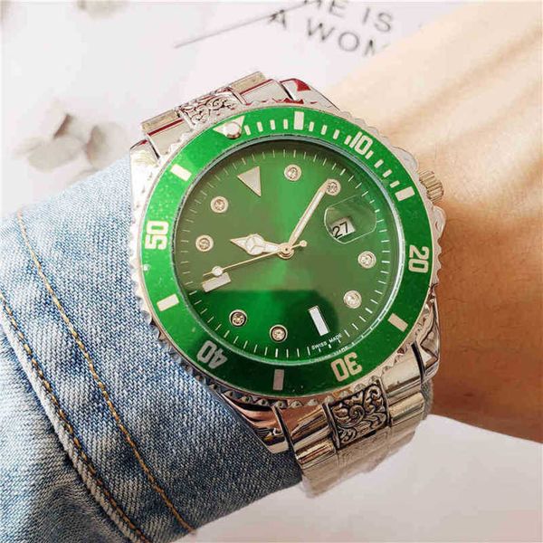 

designer movement watch yachtmaster mechanical automatic wristwatches wblb diving green water ceramic classic business calendar brand, Slivery;golden