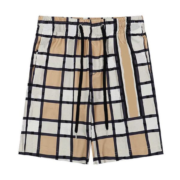 

mens shorts beach pants european and american brand trend classic checkered loose large summer printed letter fashion womens same style boar, White;black